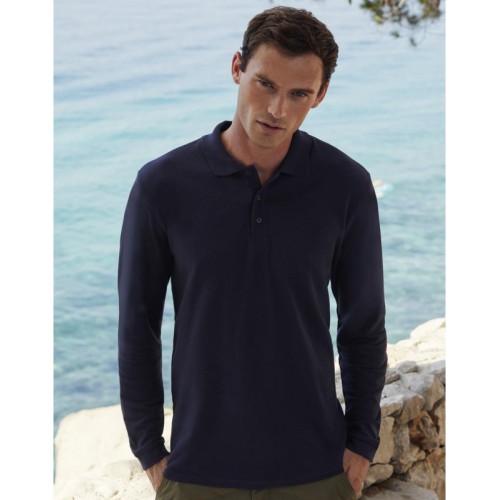 Tricou Polo Premium maneca lunga  Fruit of the Loom