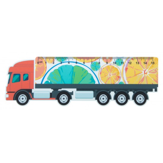 Rigla plastic 15 cm Trucker Rigla plastic 15 cm Trucker